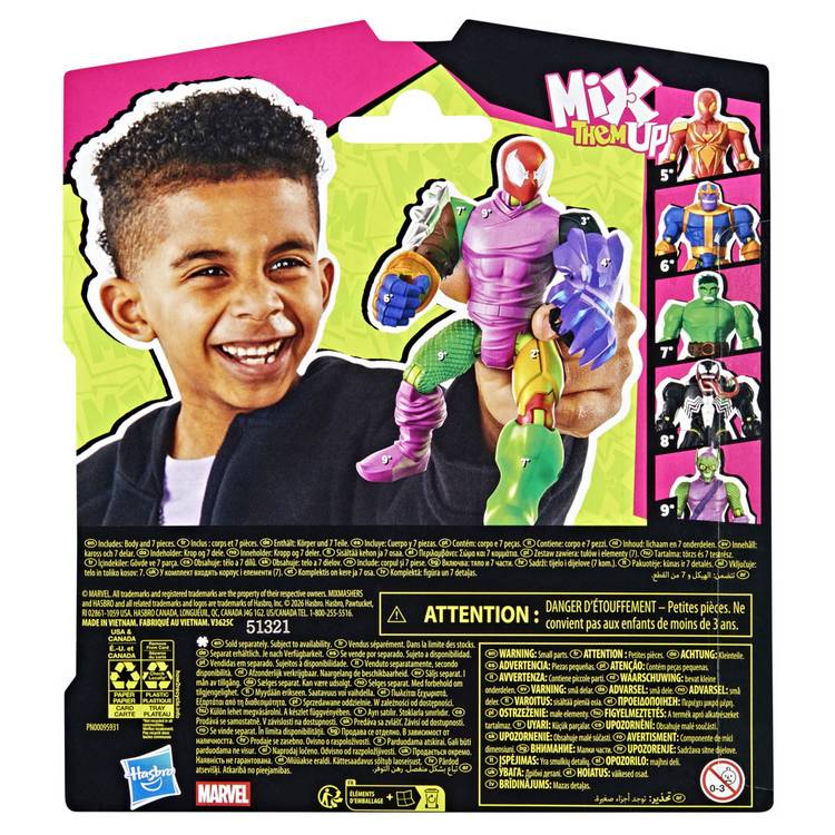 MixMashers Marvel Spider-Man 5-inch action figures (British brand)