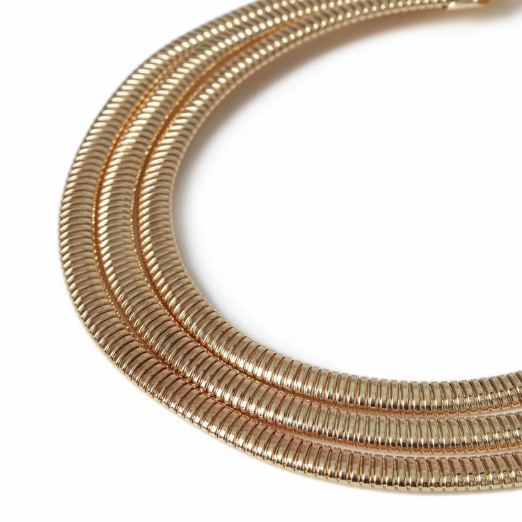 Freedom gold-tone watch strap layered necklace, imported from the UK
