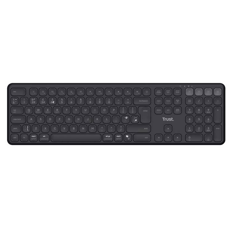 Trust Vaiya multi-device wireless keyboard black, UK version