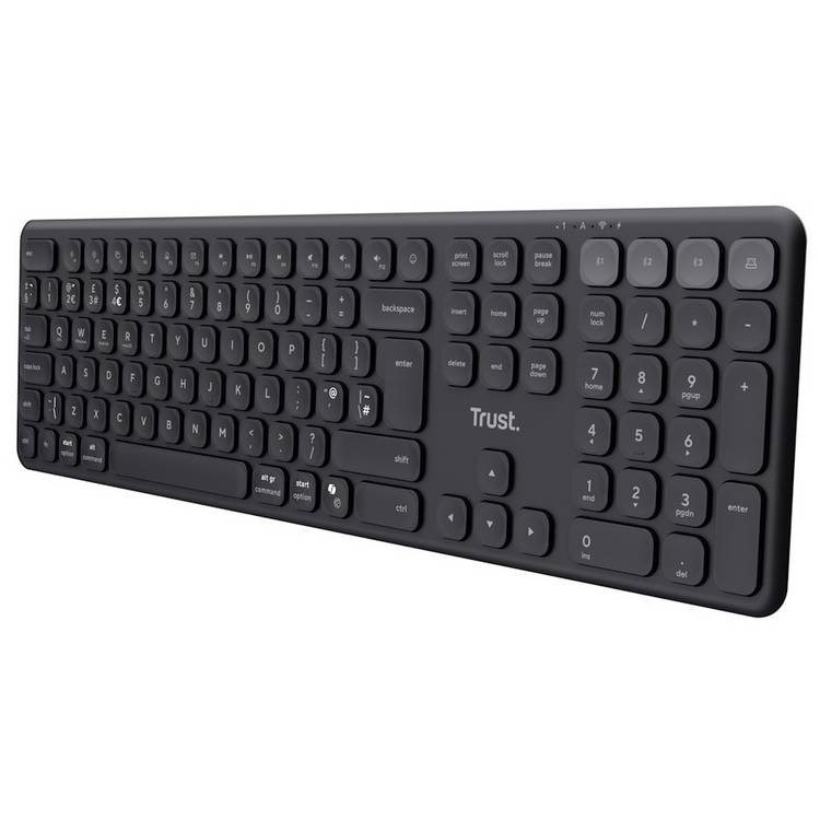 Trust Vaiya multi-device wireless keyboard black, UK version