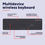 Trust Vaiya multi-device wireless keyboard black, UK version