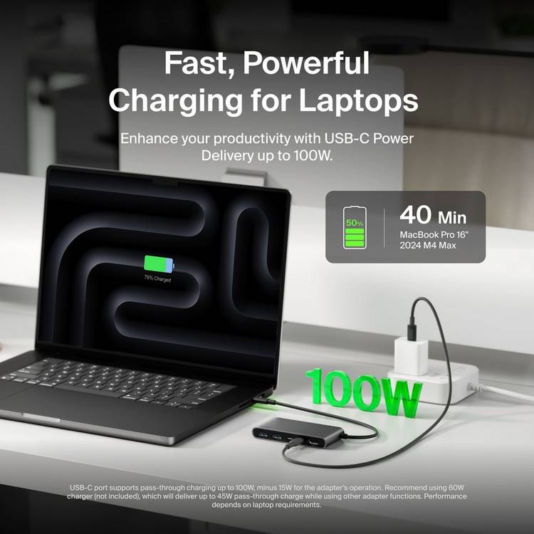 Belkin 5-port USB-C hub - British product