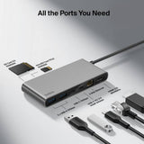 Belkin 8-port USB-C hub with multiple ports, imported from the UK