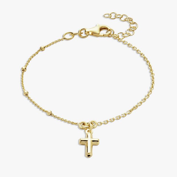 Revere cross bracelet 9ct gold plated sterling silver, UK version