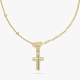 Revere cross bracelet 9ct gold plated sterling silver, UK version