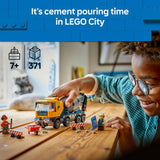 LEGO City Cement Mixer Truck construction toy 371 pieces 9 cm high, imported from the UK