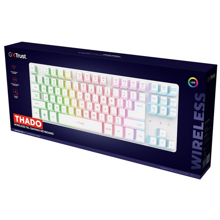 GXTrust 831 Thado TKL wireless gaming keyboard white, imported from the UK