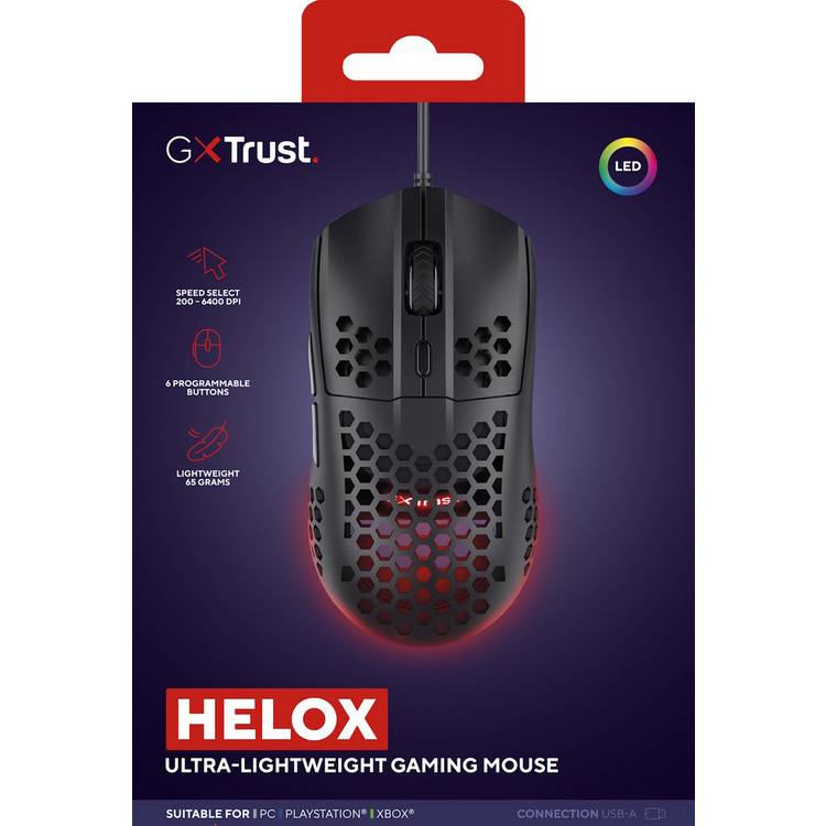 GXTrust Helox ultra-lightweight gaming mouse black, UK version