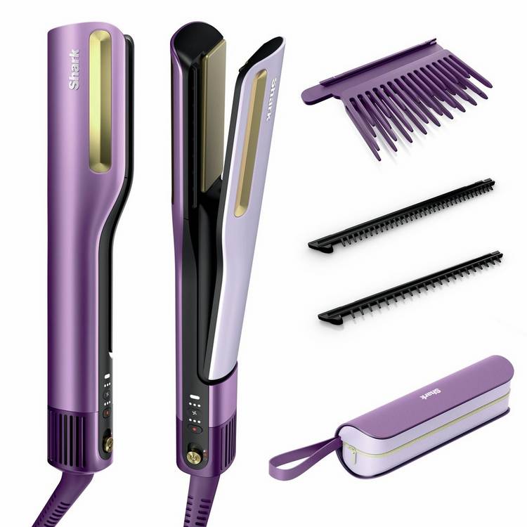 Shark SilkiPro Straight hair styler Plum Satin, UK version