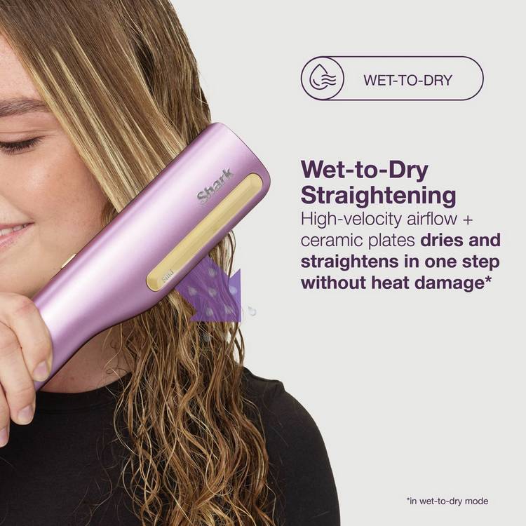 Shark SilkiPro Straight hair styler Plum Satin, UK version