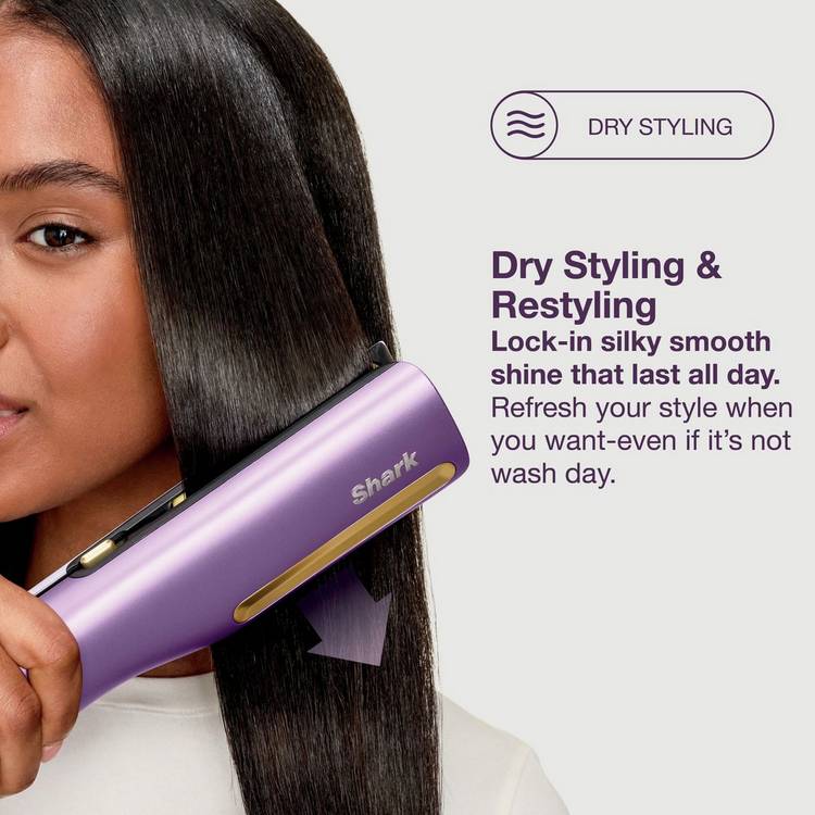 Shark SilkiPro Straight hair styler Plum Satin, UK version