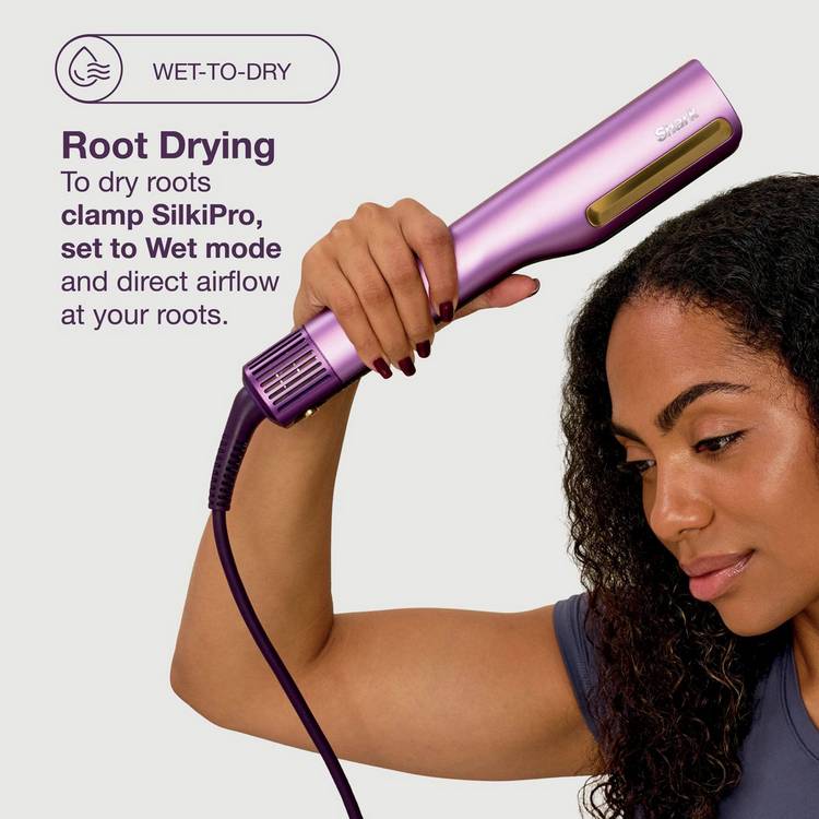 Shark SilkiPro Straight hair styler Plum Satin, UK version