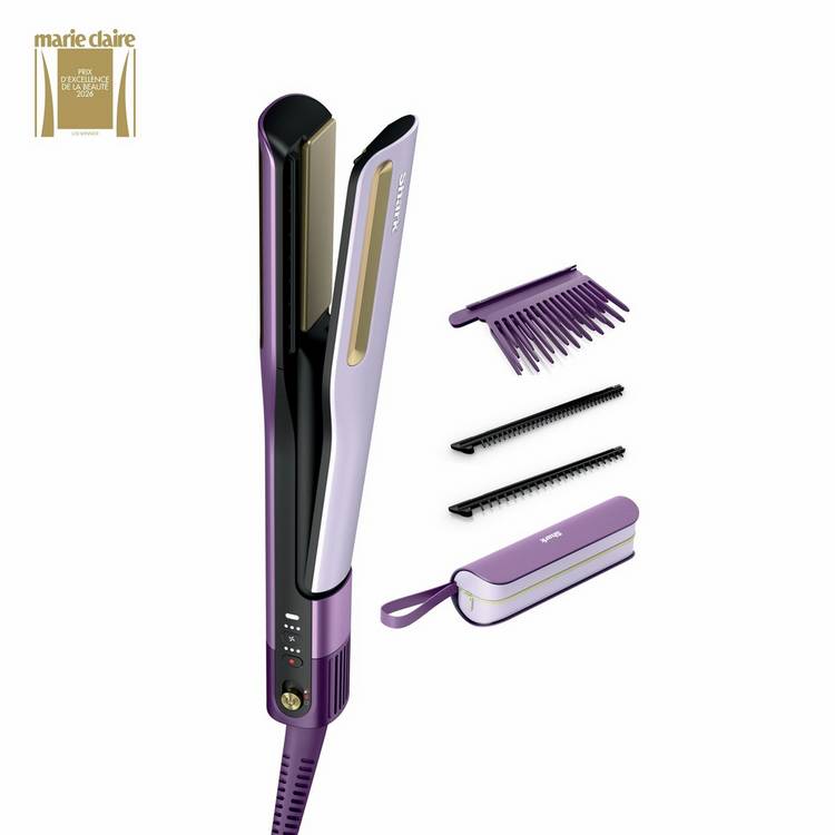 Shark SilkiPro Straight hair styler Plum Satin, UK version