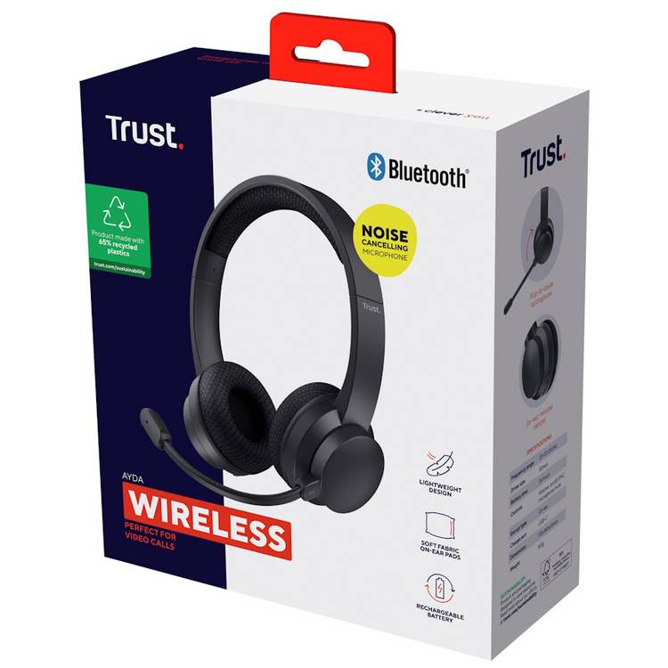 Trust Ayda wireless headset Black (British brand)