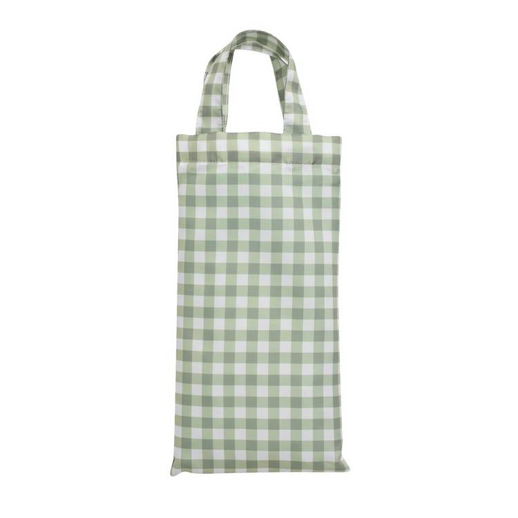Argos Home gingham shower curtain in sage green - British product