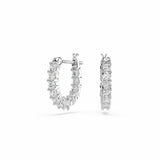 Argos Swarovski Matrix Vittore White Crystal Stones Hoop Earrings- Buy online at McGrocer