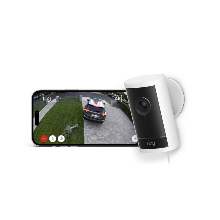 Ring Outdoor Camera Pro 4K security camera white - British product