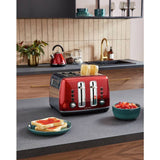 Morphy Richards 4 slice toaster red, imported from the UK