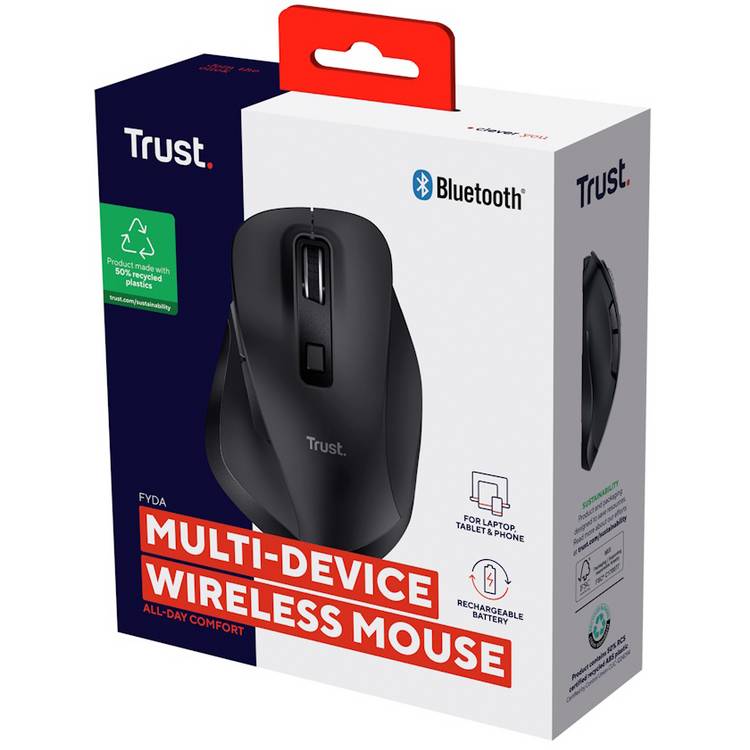 Trust Fyda wireless mouse black, UK version