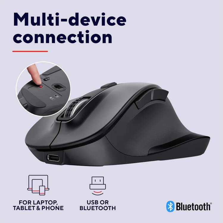 Trust Fyda wireless mouse black, UK version