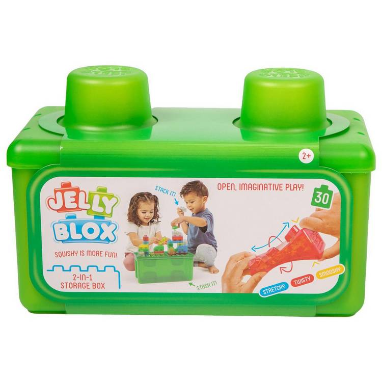 Jelly Blox Stash and Stack 2-in-1 soft sensory blocks - British product