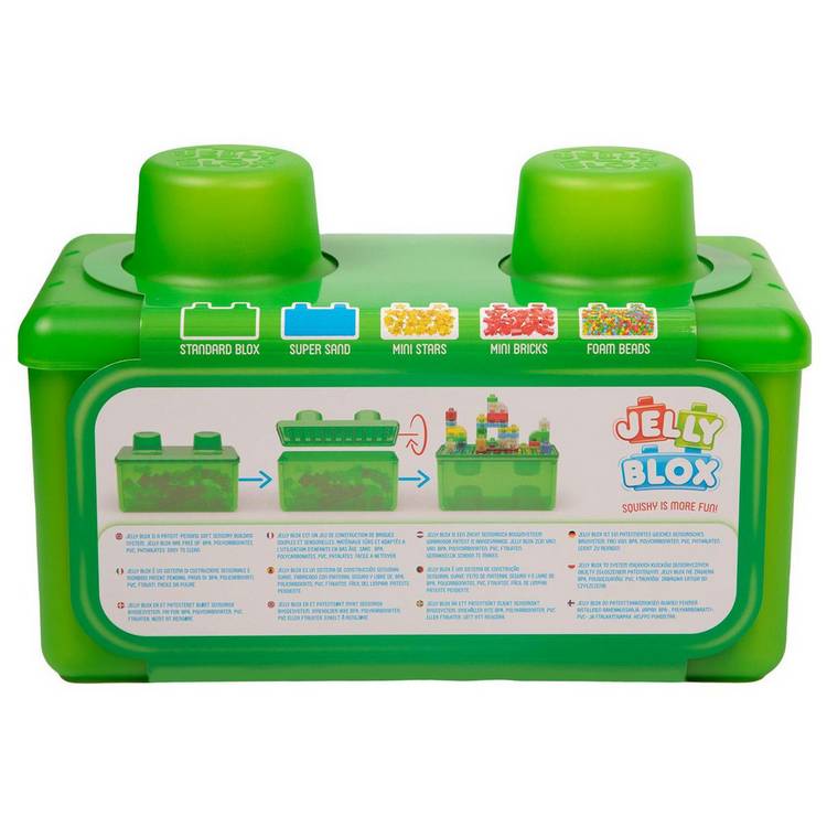 Jelly Blox Stash and Stack 2-in-1 soft sensory blocks - British product