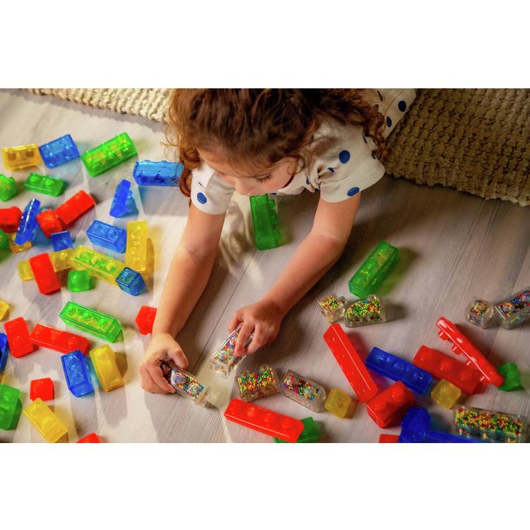Jelly Blox Stash and Stack 2-in-1 soft sensory blocks - British product