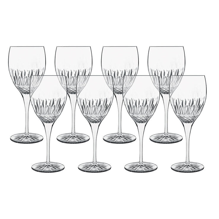 Luigi Bormioli Diamante crystal wine glasses (British brand)