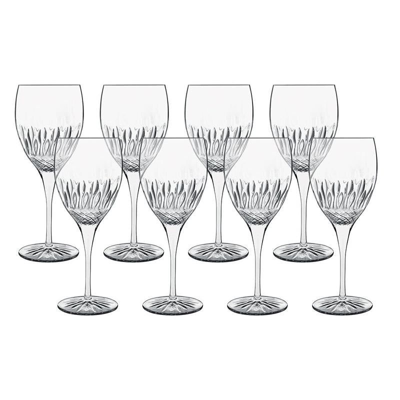 Luigi Bormioli Diamante crystal wine glasses (British brand)