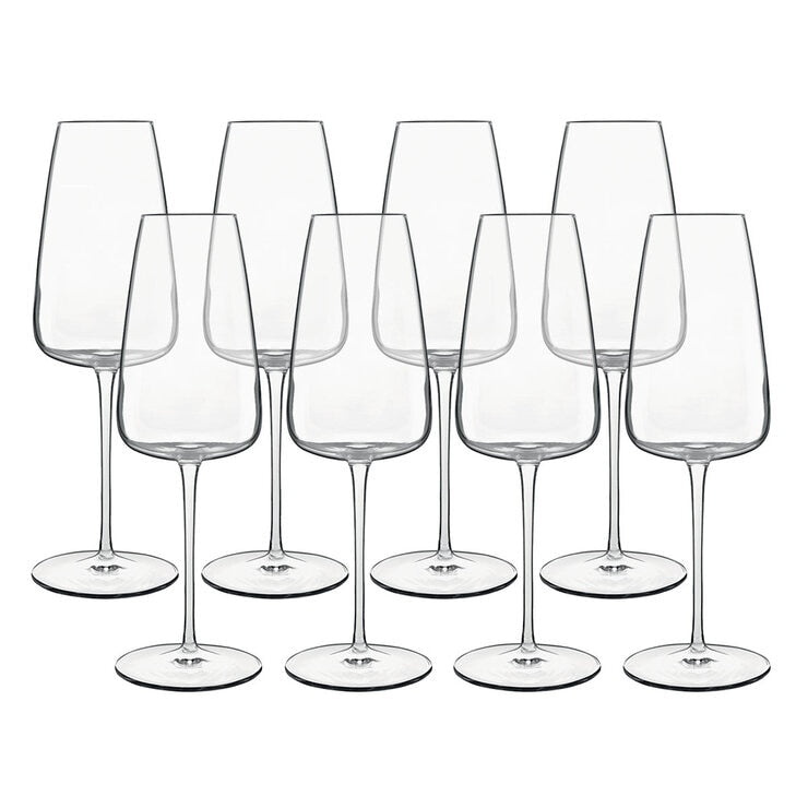 Luigi Bormioli Talismano crystal flute glasses 400ml 8 pack - British product