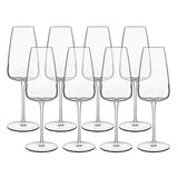 Luigi Bormioli Talismano crystal flute glasses 400ml 8 pack - British product