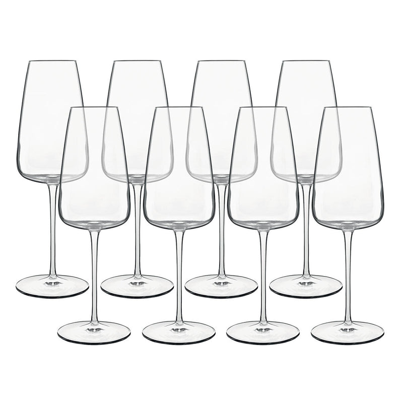 Luigi Bormioli Talismano crystal flute glasses 400ml 8 pack - British product