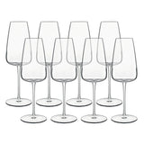 Luigi Bormioli Talismano crystal flute glasses 400ml 8 pack - British product