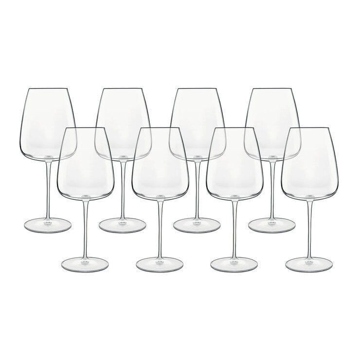 Luigi Bormioli crystal Bordeaux glasses 8 pack, imported from the UK