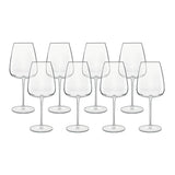 Luigi Bormioli crystal Bordeaux glasses 8 pack, imported from the UK