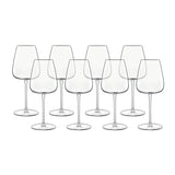 Luigi Bormioli Talismano crystal chardonnay glasses 450ml 8 pack, UK version