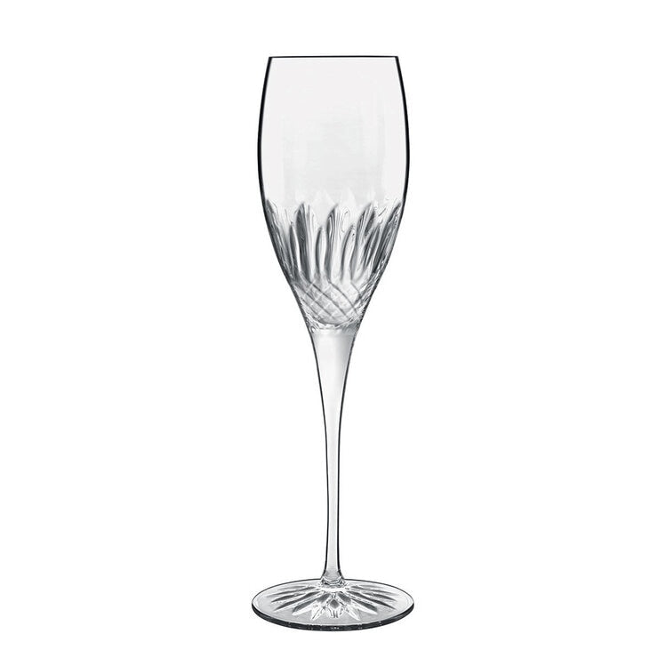 Luigi Bormioli crystal flute glasses 8 pack 220ml, UK version