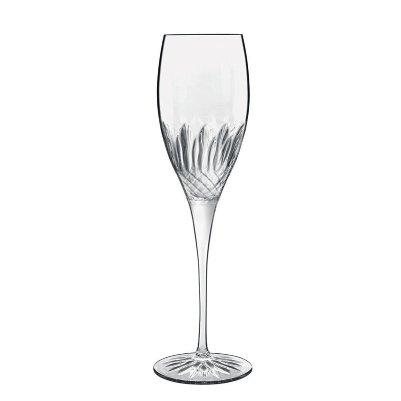 Luigi Bormioli crystal flute glasses 8 pack 220ml, UK version