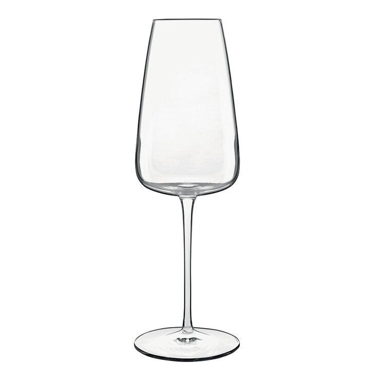 Luigi Bormioli Talismano crystal flute glasses 400ml 8 pack - British product