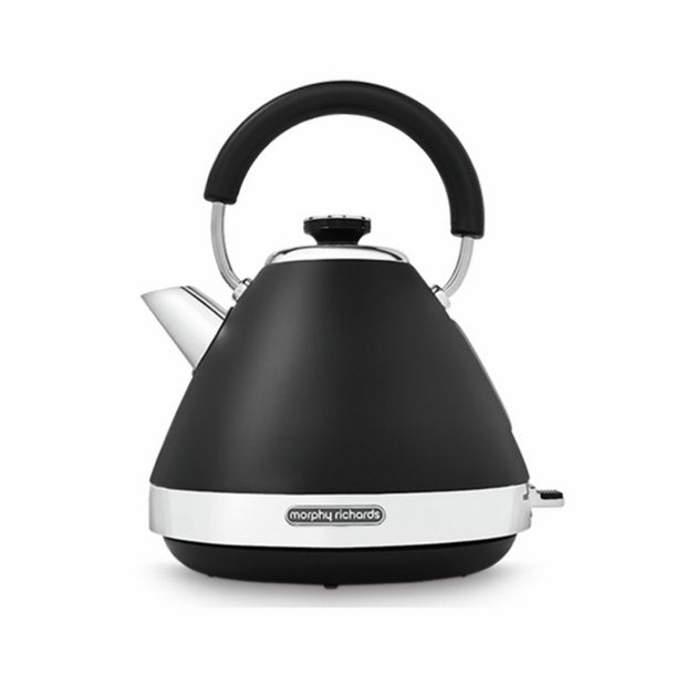 Morphy Richards black pyramid kettle 1.5L (British brand)
