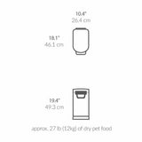 Simplehuman pet food bin stainless steel 25L, imported from the UK