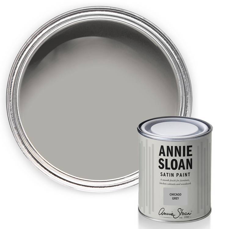 Annie Sloan satin paint Chicago Grey 750ml, imported from the UK