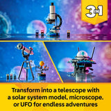LEGO Creator 3in1 Space Exploration Telescope building toy (British brand)
