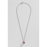 Revere sterling silver ruby cubic zirconia heart pendant, UK version