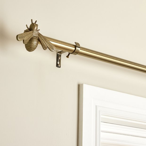 Argos Home brass curtain pole 110-300cm - British product