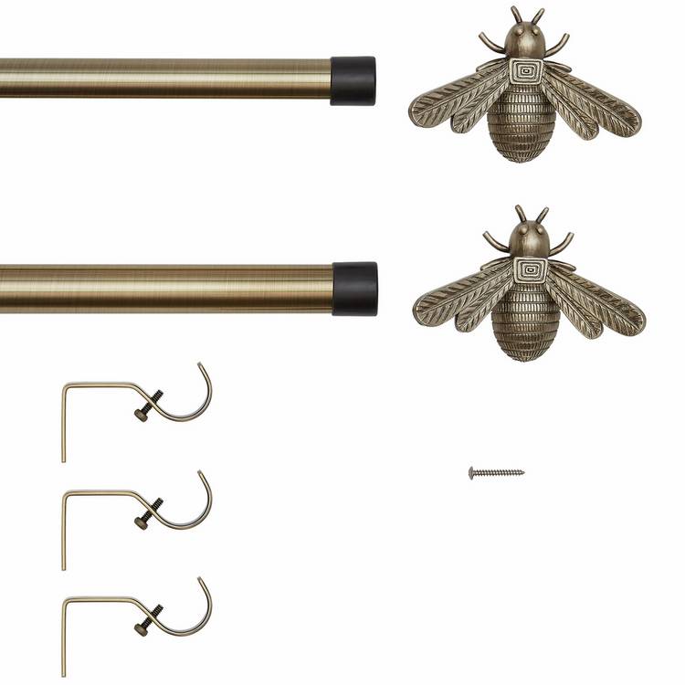 Argos Home brass curtain pole 110-300cm - British product