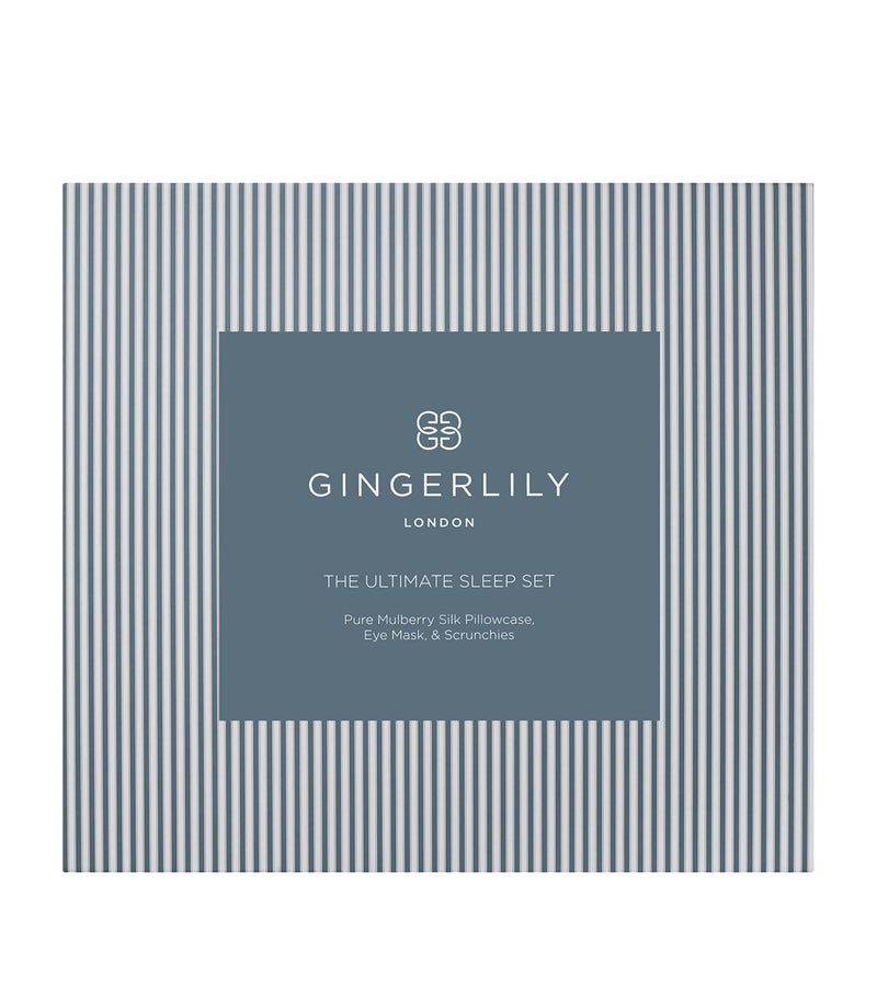 Gingerlily silk sleep set with pillowcase, eye mask, and scrunchies, UK version