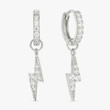 Argos Revere Sterling Silver Lightning Bolt Huggies Earrings- Buy online at McGrocer