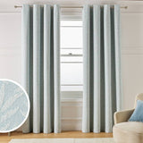 Argos Argos Home Blackout Jacquard Eyelet Curtains Blue 117x137cm- Buy online at McGrocer