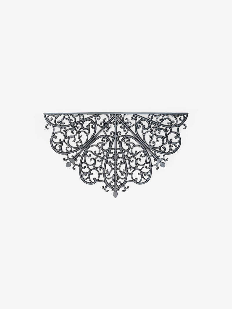 Silver Scroll non-slip rubber doormat - British product